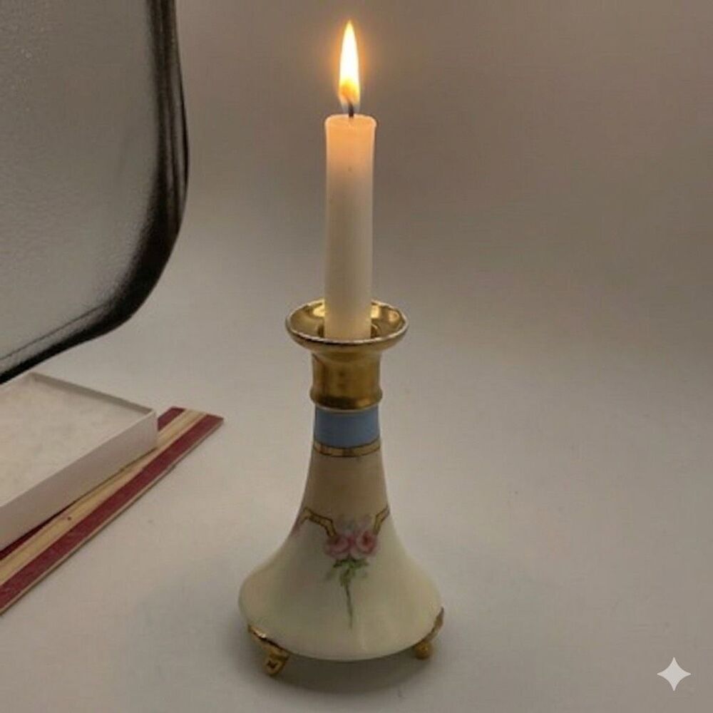 Vintage Gotham hand painted candle stick holder.